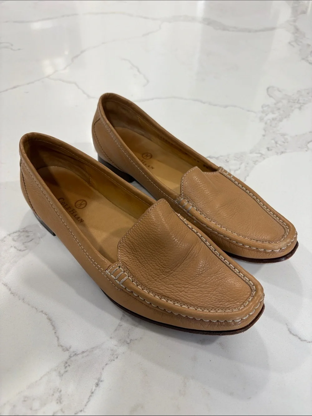Cole Haan Tan Leather Moccasin Loafers Flats Size 7